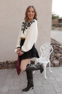 Sweetest Devotion Floral Stripe Embroidered Sweater-Sweaters-Krush Kandy, Women's Online Fashion Boutique Located in Phoenix, Arizona (Scottsdale Area)