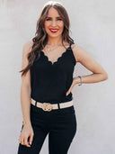 It's A Great Day Scalloped Tank | S-3X, 7 Colors-Tanks-Krush Kandy, Women's Online Fashion Boutique Located in Phoenix, Arizona (Scottsdale Area)