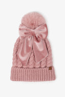 Snowbelle Convertible Bow Beanie-Hats-Rae Collective, Women's Online Fashion Boutique Located in Phoenix, Arizona (Scottsdale Area)
