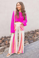 Boho Breeze Striped Wide-Leg Pants-Bottoms-Rae Collective, Women's Online Fashion Boutique Located in Phoenix, Arizona (Scottsdale Area)