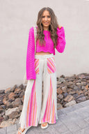 Boho Breeze Striped Wide-Leg Pants-Bottoms-Krush Kandy, Women's Online Fashion Boutique Located in Phoenix, Arizona (Scottsdale Area)