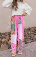Boho Bliss Patchwork Pants-Bottoms-Krush Kandy, Women's Online Fashion Boutique Located in Phoenix, Arizona (Scottsdale Area)