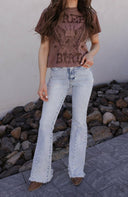 KANCAN Jordan High Rise Raw Hem Flare Jeans (Copy)-Jeans-Krush Kandy, Women's Online Fashion Boutique Located in Phoenix, Arizona (Scottsdale Area)