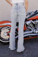 KANCAN Jordan High Rise Raw Hem Flare Jeans (Copy)-Jeans-Krush Kandy, Women's Online Fashion Boutique Located in Phoenix, Arizona (Scottsdale Area)
