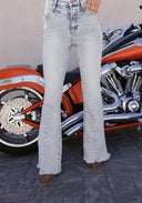 KANCAN Jordan High Rise Raw Hem Flare Jeans (Copy)-Jeans-Krush Kandy, Women's Online Fashion Boutique Located in Phoenix, Arizona (Scottsdale Area)