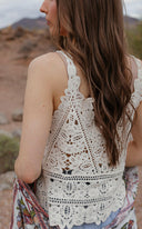 Boho Chic Crochet Cami Top-Tanks-Krush Kandy, Women's Online Fashion Boutique Located in Phoenix, Arizona (Scottsdale Area)