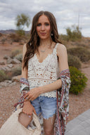 Boho Chic Crochet Cami Top-Tanks-Krush Kandy, Women's Online Fashion Boutique Located in Phoenix, Arizona (Scottsdale Area)