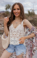 Boho Chic Crochet Cami Top-Tanks-Krush Kandy, Women's Online Fashion Boutique Located in Phoenix, Arizona (Scottsdale Area)