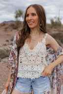 Boho Chic Crochet Cami Top-Tanks-Krush Kandy, Women's Online Fashion Boutique Located in Phoenix, Arizona (Scottsdale Area)