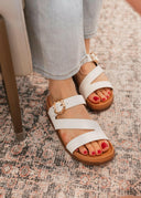 Astrid Asymmetric Strap Hexagon Buckle Sandals-Shoes-Rae Collective, Women's Online Fashion Boutique Located in Phoenix, Arizona (Scottsdale Area)