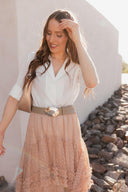 Brighter Days Metal Oval Buckle Belt-Belts-Rae Collective, Women's Online Fashion Boutique Located in Phoenix, Arizona (Scottsdale Area)