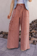 EASEL Midnight at Coachella Mineral Washed Knit Pants-Bottoms-Rae Collective, Women's Online Fashion Boutique Located in Phoenix, Arizona (Scottsdale Area)