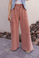 EASEL Midnight at Coachella Mineral Washed Knit Pants-Bottoms-Rae Collective, Women's Online Fashion Boutique Located in Phoenix, Arizona (Scottsdale Area)