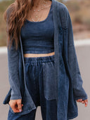 J.HER Vintage Wash Open Cardigan-Cardigans-Krush Kandy, Women's Online Fashion Boutique Located in Phoenix, Arizona (Scottsdale Area)