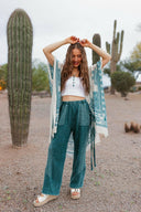 J.HER Mineral Wash Side Ribbon Bow pants-Pants-Krush Kandy, Women's Online Fashion Boutique Located in Phoenix, Arizona (Scottsdale Area)