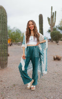 J.HER Mineral Wash Side Ribbon Bow pants-Pants-Krush Kandy, Women's Online Fashion Boutique Located in Phoenix, Arizona (Scottsdale Area)