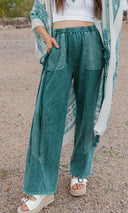 J.HER Mineral Wash Side Ribbon Bow pants-Pants-Rae Collective, Women's Online Fashion Boutique Located in Phoenix, Arizona (Scottsdale Area)