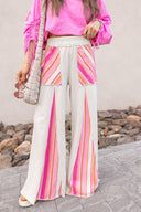 Boho Breeze Striped Wide-Leg Pants-Bottoms-Krush Kandy, Women's Online Fashion Boutique Located in Phoenix, Arizona (Scottsdale Area)