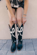 Western Bow Detail Boots-Boots-Krush Kandy, Women's Online Fashion Boutique Located in Phoenix, Arizona (Scottsdale Area)