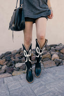 Western Bow Detail Boots-Boots-Rae Collective, Women's Online Fashion Boutique Located in Phoenix, Arizona (Scottsdale Area)