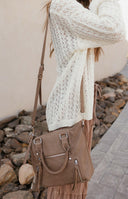 Fashion Smooth Zipper Handle Tote Bag-Krush Kandy, Women's Online Fashion Boutique Located in Phoenix, Arizona (Scottsdale Area)