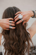 Sterling Rodeo Concho Ring-Cluster Rings-Rae Collective, Women's Online Fashion Boutique Located in Phoenix, Arizona (Scottsdale Area)