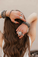 Sterling Rodeo Concho Ring-Cluster Rings-Rae Collective, Women's Online Fashion Boutique Located in Phoenix, Arizona (Scottsdale Area)