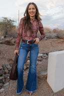 Sunset Stroll Kancan Mid-Rise Flare Jeans-Denim-Krush Kandy, Women's Online Fashion Boutique Located in Phoenix, Arizona (Scottsdale Area)