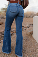 Sunset Stroll Kancan Mid-Rise Flare Jeans-Denim-Krush Kandy, Women's Online Fashion Boutique Located in Phoenix, Arizona (Scottsdale Area)