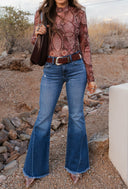 Sunset Stroll Kancan Mid-Rise Flare Jeans-Denim-Krush Kandy, Women's Online Fashion Boutique Located in Phoenix, Arizona (Scottsdale Area)