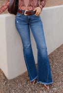 Sunset Stroll Kancan Mid-Rise Flare Jeans-Denim-Krush Kandy, Women's Online Fashion Boutique Located in Phoenix, Arizona (Scottsdale Area)