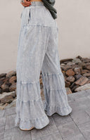 Rambling Rose Mineral Wash Flare LoungePants-Pants-Krush Kandy, Women's Online Fashion Boutique Located in Phoenix, Arizona (Scottsdale Area)