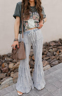Rambling Rose Mineral Wash Flare LoungePants-Pants-Krush Kandy, Women's Online Fashion Boutique Located in Phoenix, Arizona (Scottsdale Area)