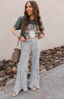 Rambling Rose Mineral Wash Flare LoungePants-Pants-Krush Kandy, Women's Online Fashion Boutique Located in Phoenix, Arizona (Scottsdale Area)