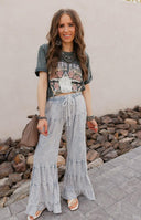Rambling Rose Mineral Wash Flare LoungePants-Pants-Krush Kandy, Women's Online Fashion Boutique Located in Phoenix, Arizona (Scottsdale Area)
