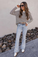 Long Sleeve Stripe Sweater-Sweaters-Rae Collective, Women's Online Fashion Boutique Located in Phoenix, Arizona (Scottsdale Area)