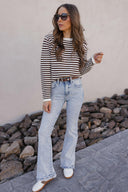 Long Sleeve Stripe Sweater-Sweaters-Krush Kandy, Women's Online Fashion Boutique Located in Phoenix, Arizona (Scottsdale Area)