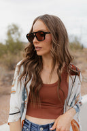 Havana Acetate Aviator Sunglasses-Sunglasses-Rae Collective, Women's Online Fashion Boutique Located in Phoenix, Arizona (Scottsdale Area)