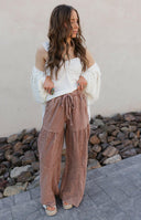Desert Daze Mineral Wash Wide-Leg Pants-Bottoms-Rae Collective, Women's Online Fashion Boutique Located in Phoenix, Arizona (Scottsdale Area)
