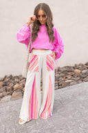 Boho Breeze Striped Wide-Leg Pants-Bottoms-Rae Collective, Women's Online Fashion Boutique Located in Phoenix, Arizona (Scottsdale Area)