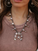 Horseshoe Blossom Desert Pearl Necklace MADE TO ORDER-Squash Blossom Necklaces-Rae Collective, Women's Online Fashion Boutique Located in Phoenix, Arizona (Scottsdale Area)