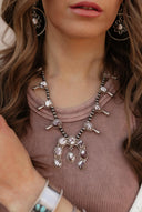 Horseshoe Blossom Desert Pearl Necklace MADE TO ORDER-Squash Blossom Necklaces-Rae Collective, Women's Online Fashion Boutique Located in Phoenix, Arizona (Scottsdale Area)
