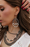 Free Spirit Triple Layer Desert Pearl Hoop Earrings-Hoop Earrings-Rae Collective, Women's Online Fashion Boutique Located in Phoenix, Arizona (Scottsdale Area)