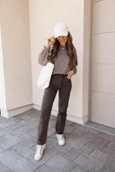 MICA 90s Vintage Brown 5 Fly Button Denim-Jeans-Rae Collective, Women's Online Fashion Boutique Located in Phoenix, Arizona (Scottsdale Area)
