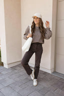 MICA 90s Vintage Brown 5 Fly Button Denim-Jeans-Rae Collective, Women's Online Fashion Boutique Located in Phoenix, Arizona (Scottsdale Area)