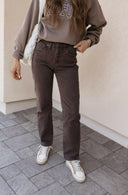 MICA 90s Vintage Brown 5 Fly Button Denim-Jeans-Rae Collective, Women's Online Fashion Boutique Located in Phoenix, Arizona (Scottsdale Area)