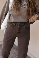 MICA 90s Vintage Brown 5 Fly Button Denim-Jeans-Rae Collective, Women's Online Fashion Boutique Located in Phoenix, Arizona (Scottsdale Area)