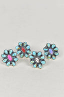 Turquoise Halo Delight Ring-Cluster Rings-Rae Collective, Women's Online Fashion Boutique Located in Phoenix, Arizona (Scottsdale Area)