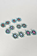 Turquoise Halo Delight Earrings-Drop Earrings-Rae Collective, Women's Online Fashion Boutique Located in Phoenix, Arizona (Scottsdale Area)