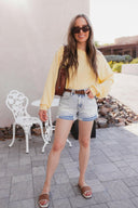 Butter Yellow Boat Neck Long Sleeve Top-Tops-Rae Collective, Women's Online Fashion Boutique Located in Phoenix, Arizona (Scottsdale Area)